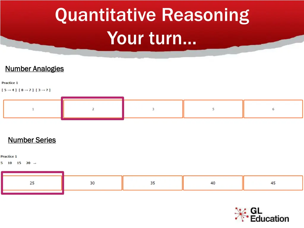 quantitative reasoning your turn