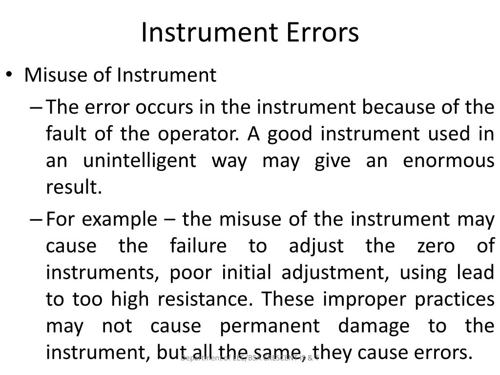 instrument errors 1