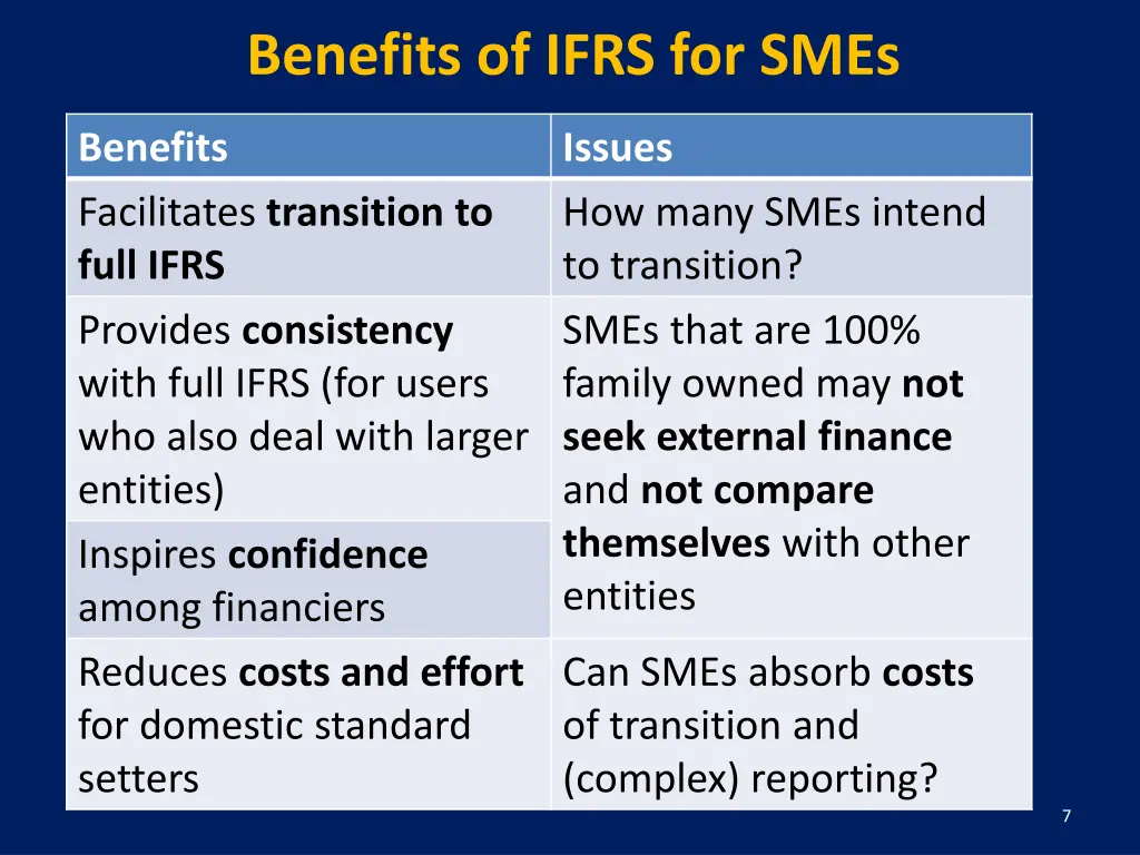 benefits of ifrs for smes