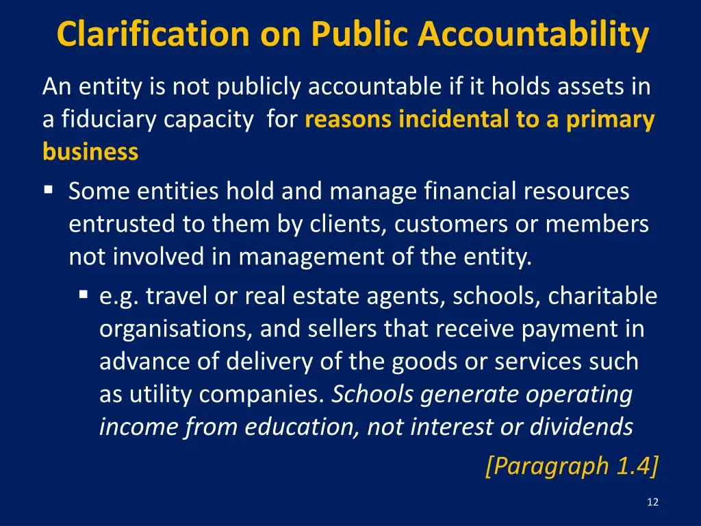 clarification on public accountability