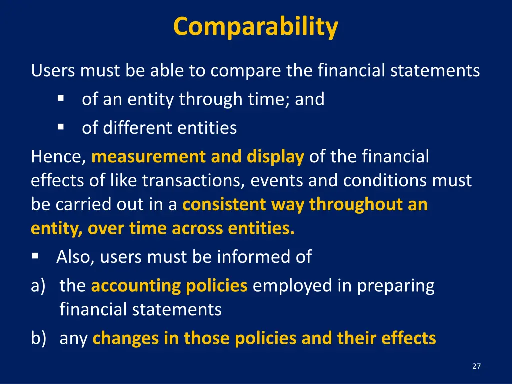 comparability