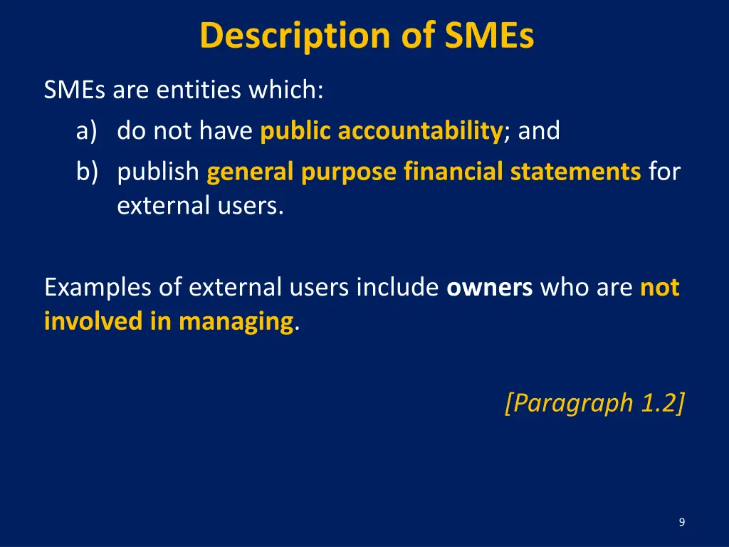 description of smes