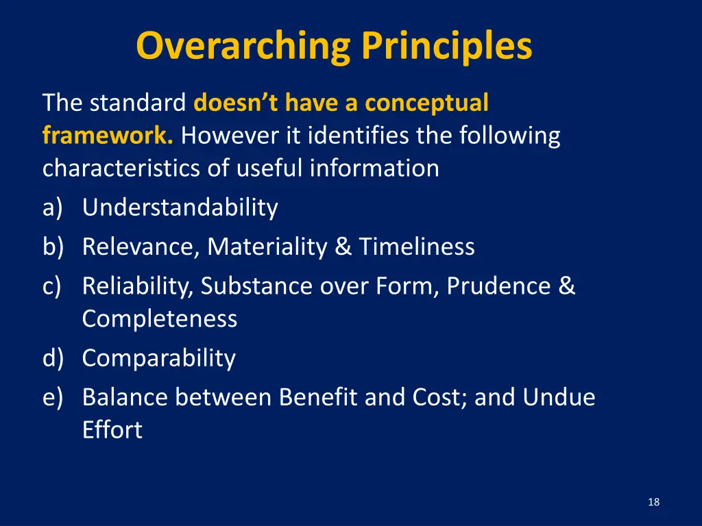 overarching principles