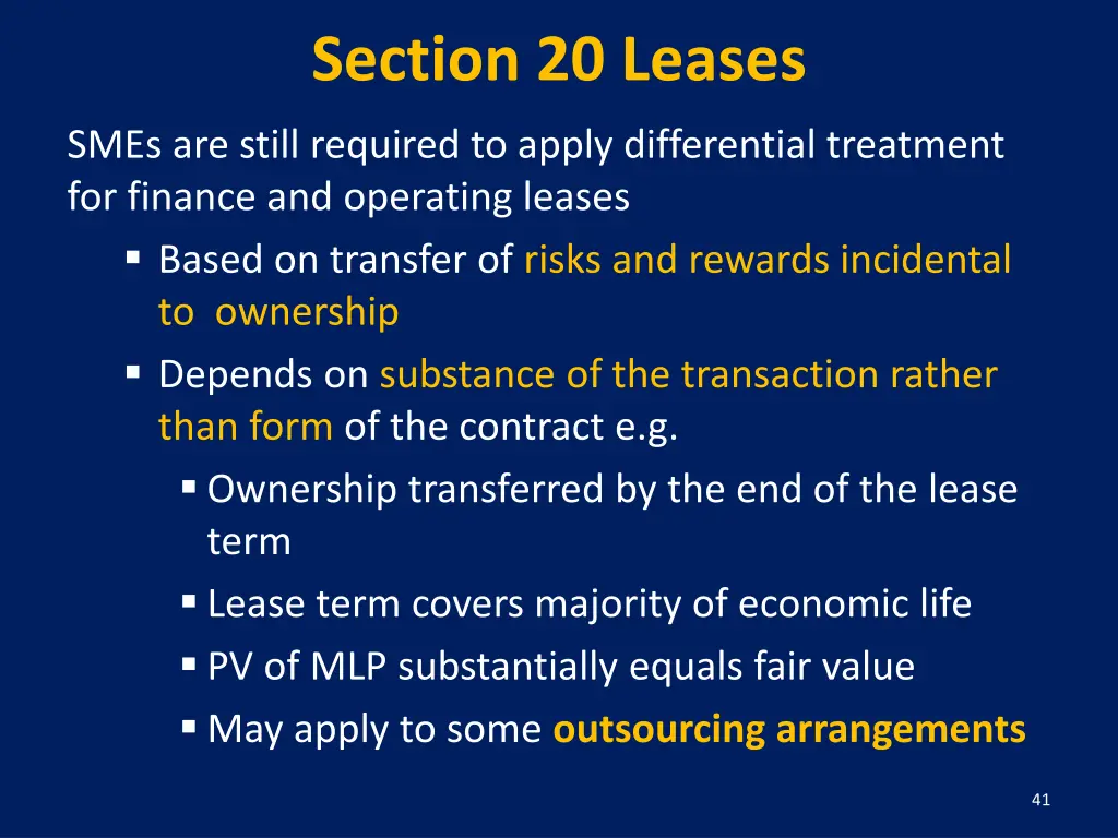 section 20 leases