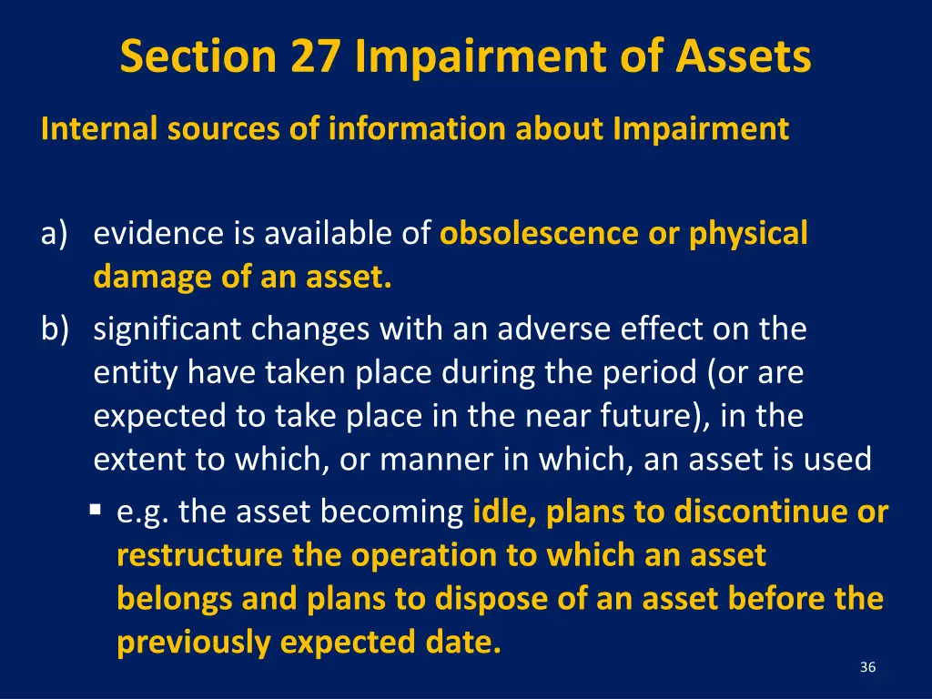 section 27 impairment of assets 3