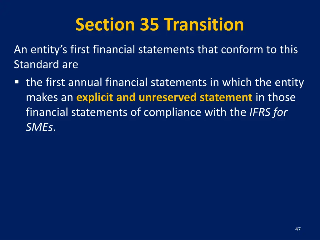 section 35 transition