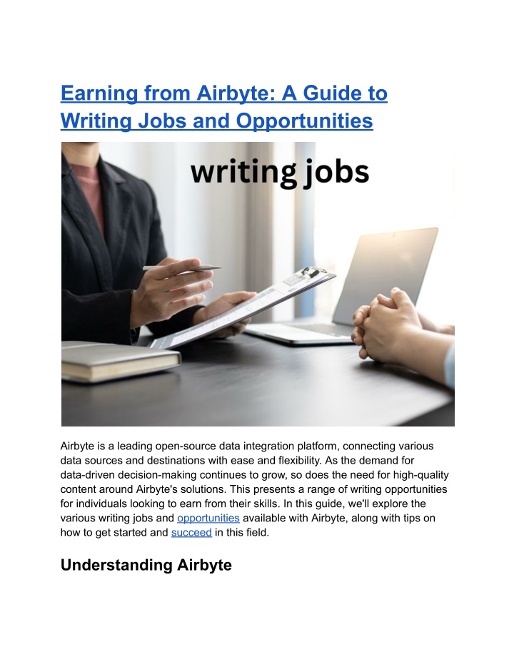 earning from airbyte a guide to writing jobs