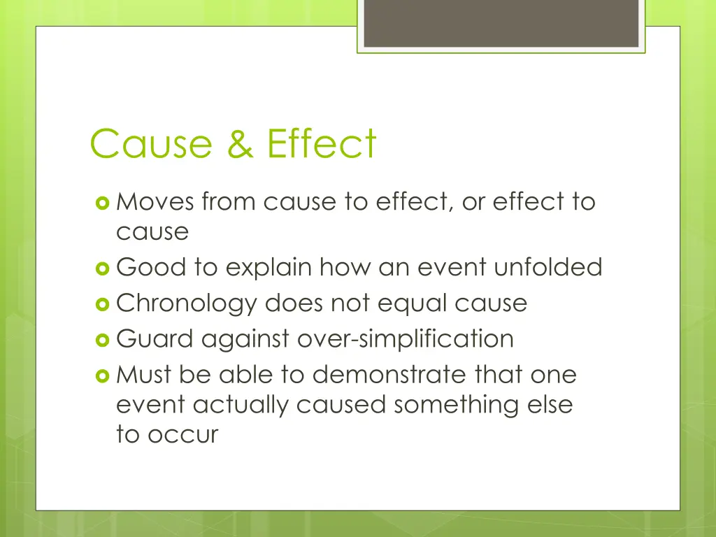 cause effect