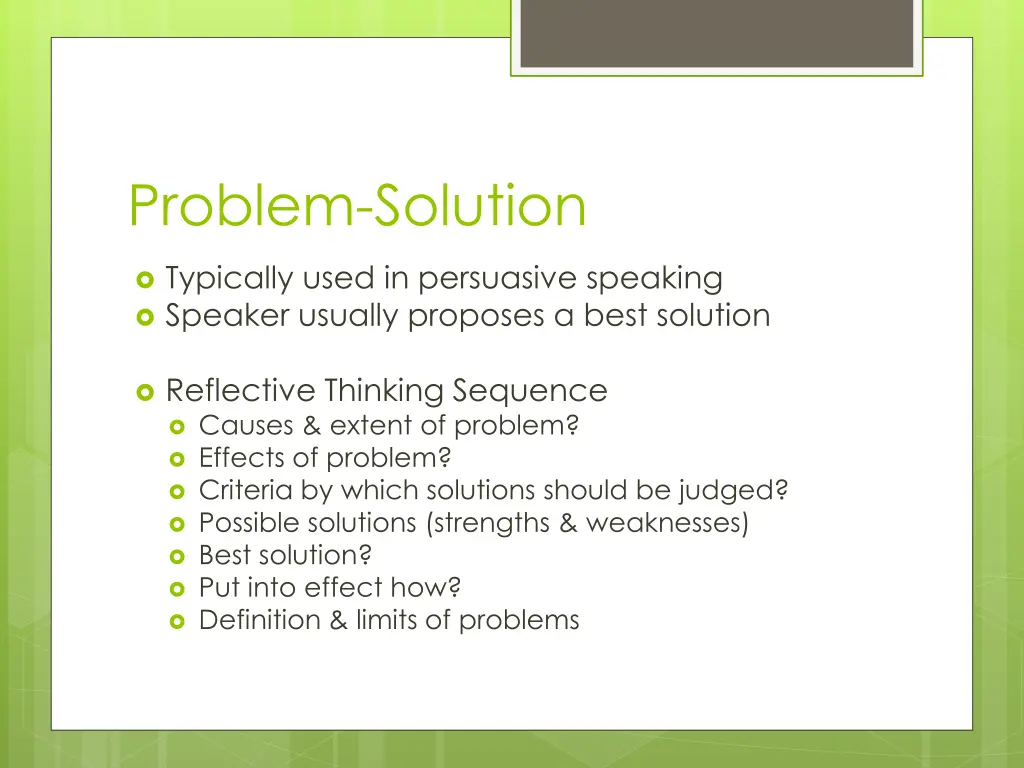 problem solution