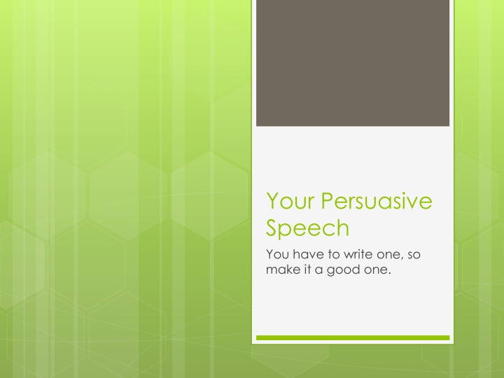 your persuasive speech you have to write