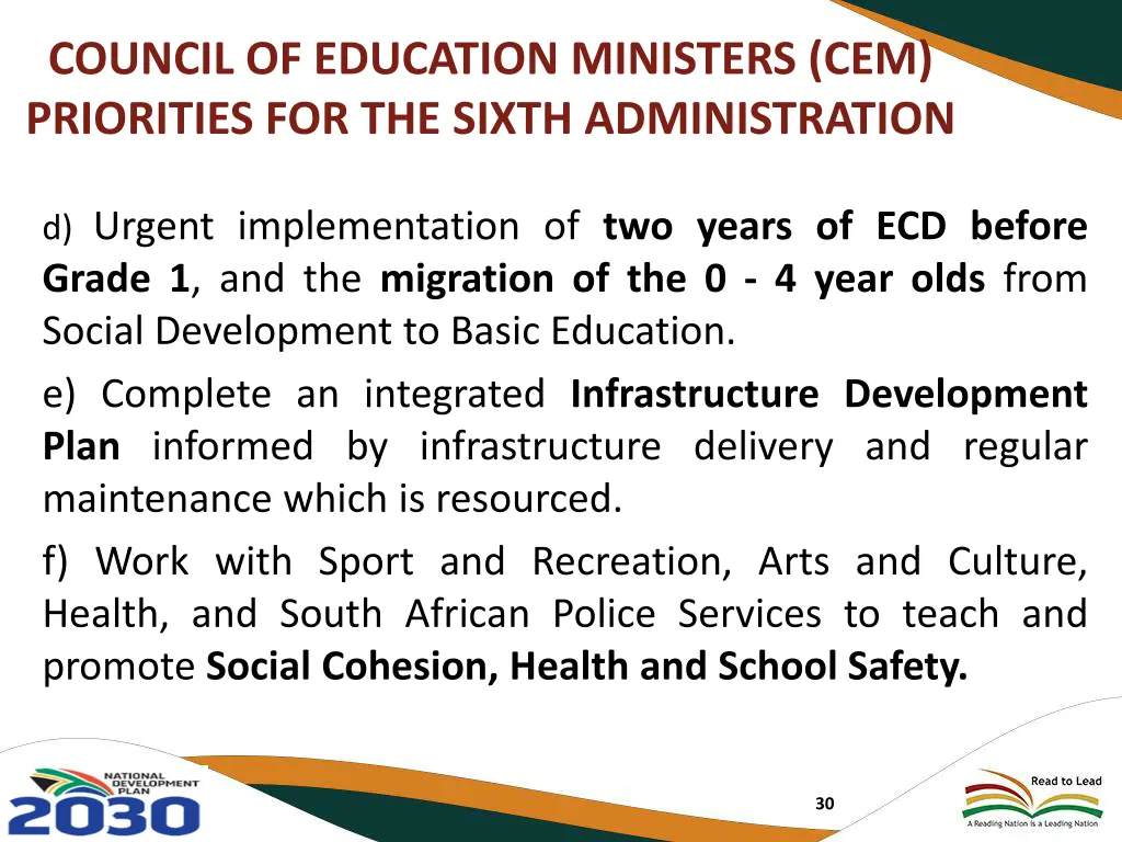 council of education ministers cem priorities 1