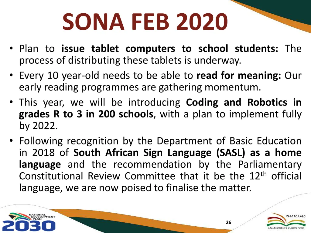 sona feb 2020 plan to issue tablet computers