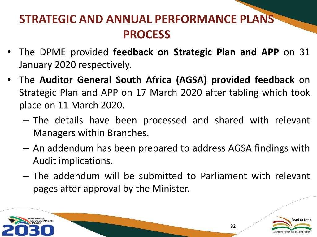 strategic and annual performance plans process 1