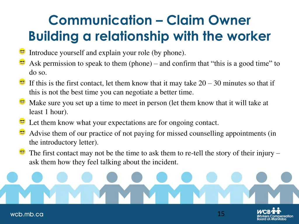 communication claim owner building a relationship