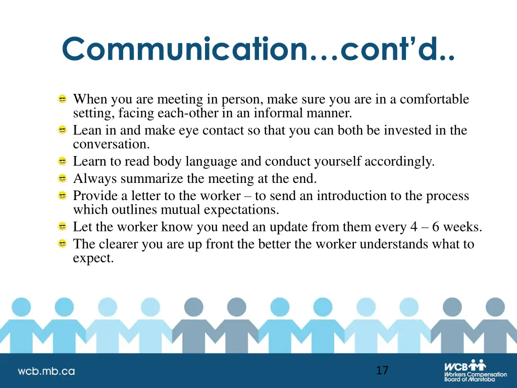 communication cont d