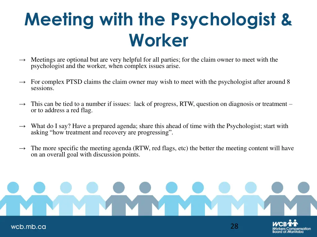 meeting with the psychologist worker