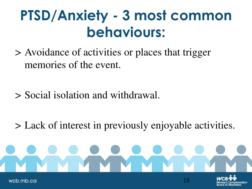 ptsd anxiety 3 most common behaviours