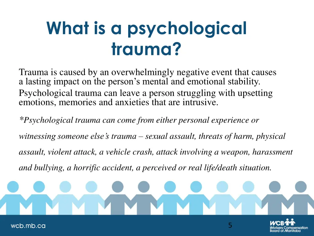 what is a psychological trauma