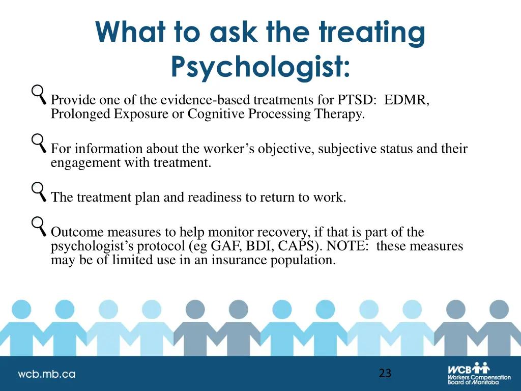 what to ask the treating psychologist