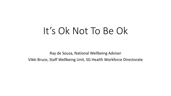 it s ok not to be ok