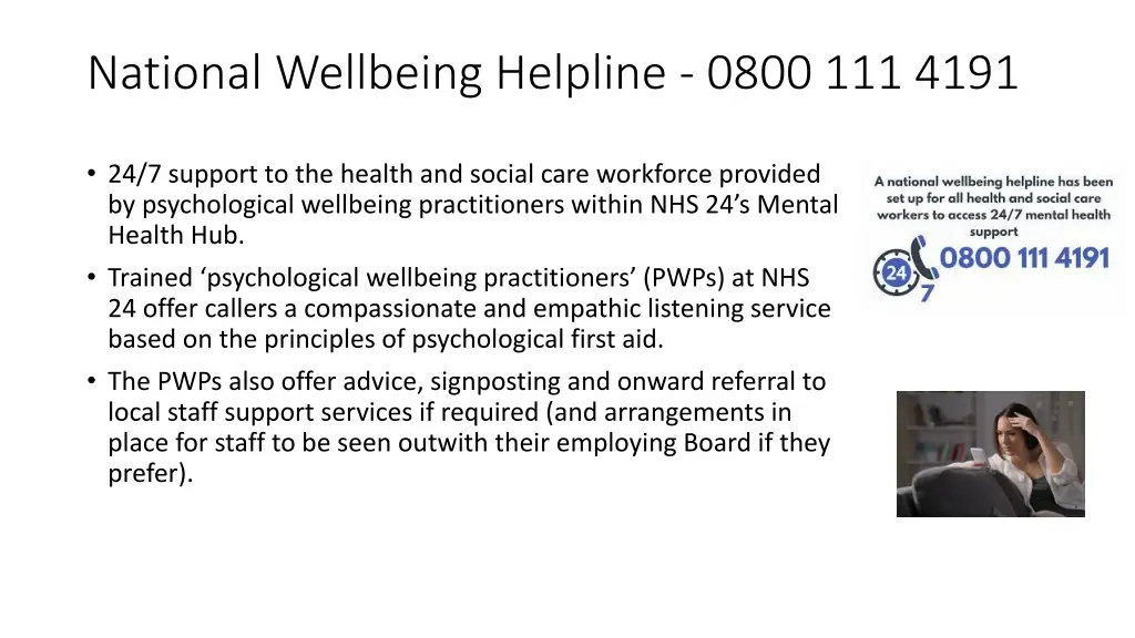 national wellbeing helpline 0800 111 4191