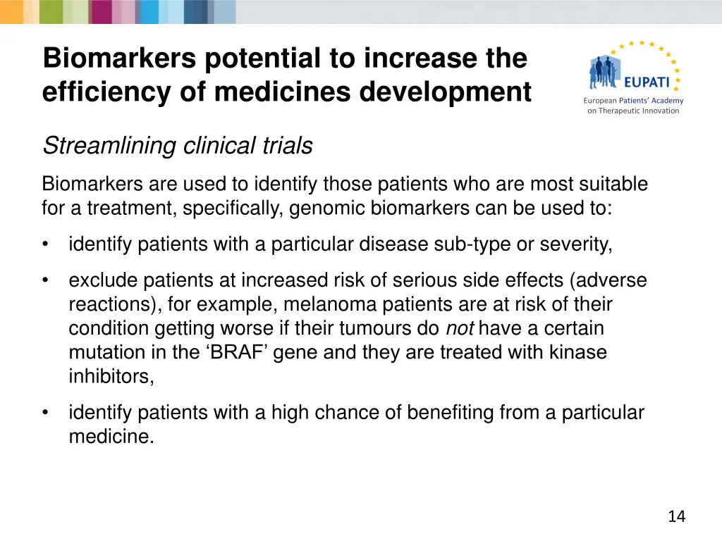 biomarkers potential to increase the efficiency 1