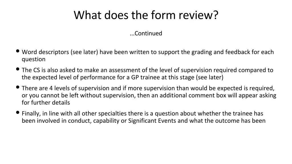 what does the form review 1