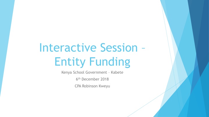 interactive session entity funding kenya school