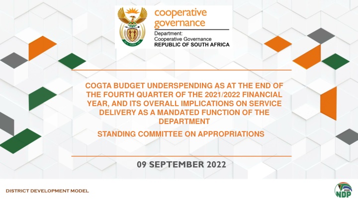 cogta budget underspending