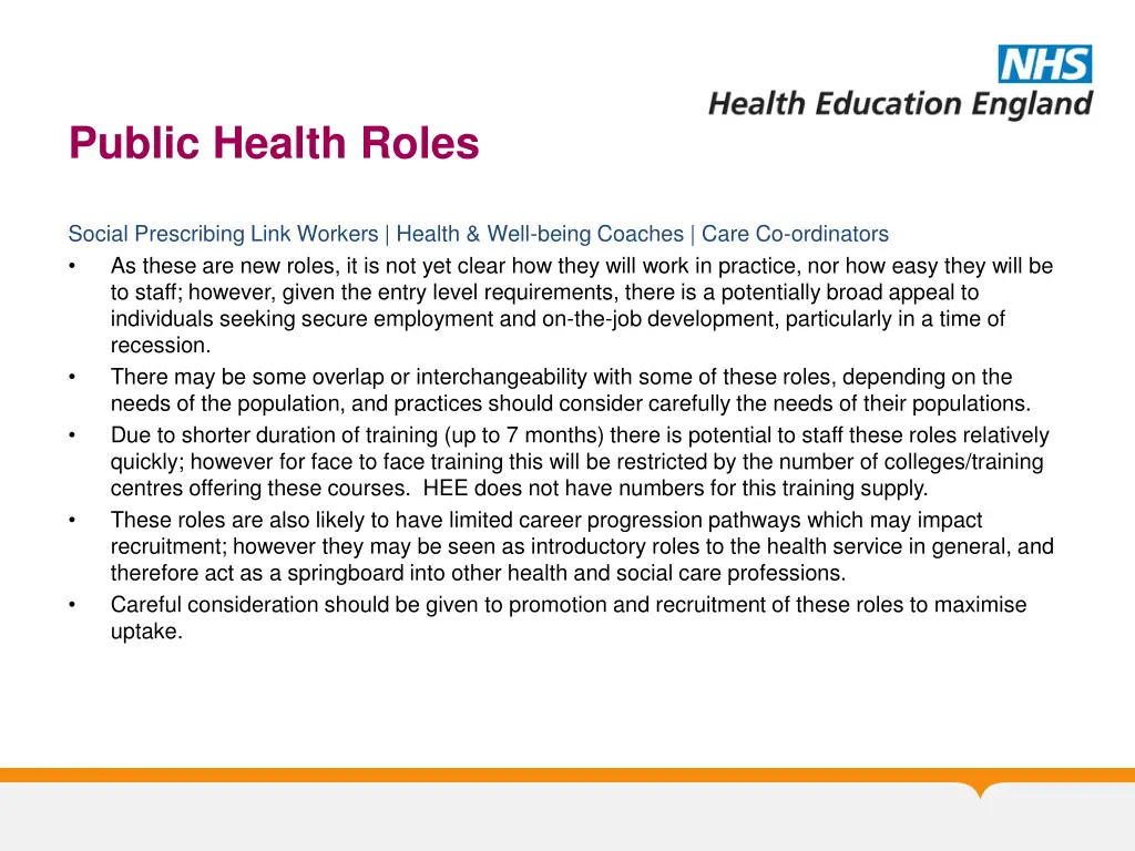 public health roles