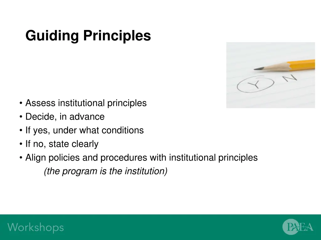 guiding principles