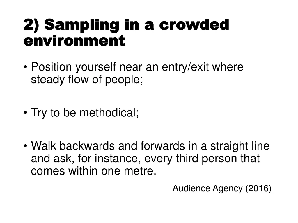 2 sampling in a crowded 2 sampling in a crowded