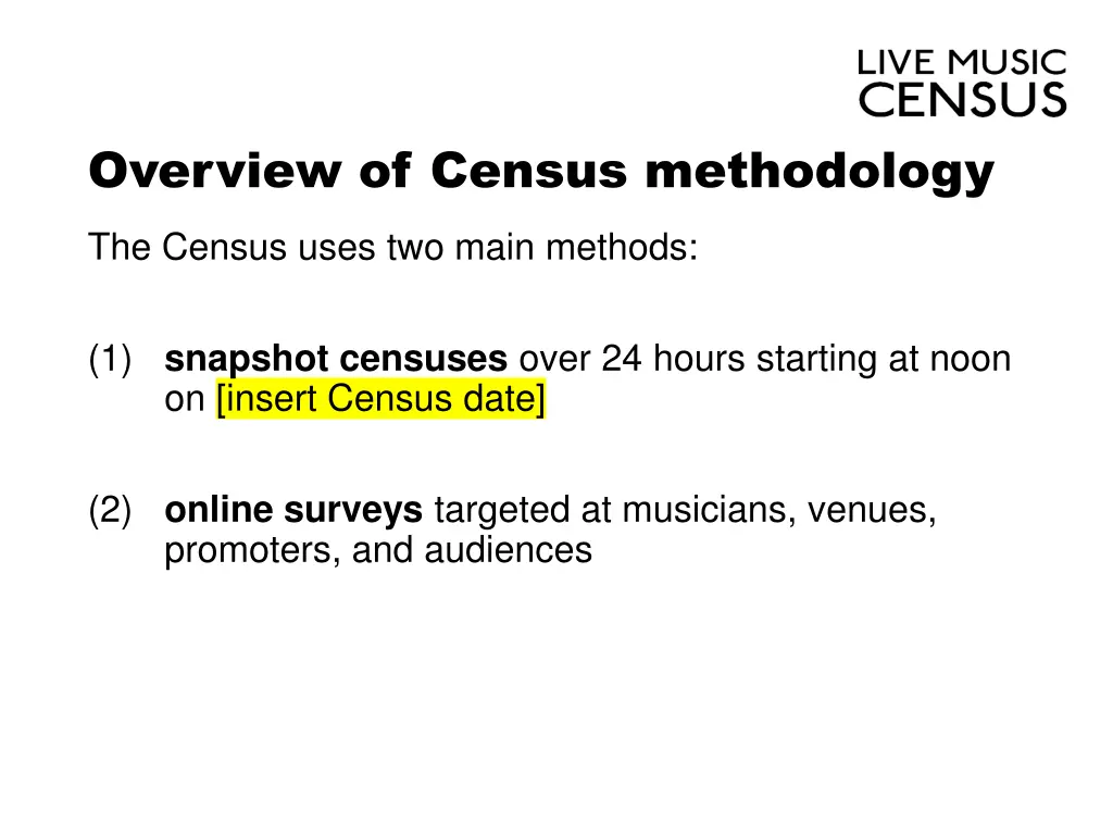 overview of census methodology