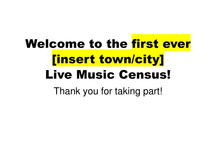 welcome to the first ever insert town city live