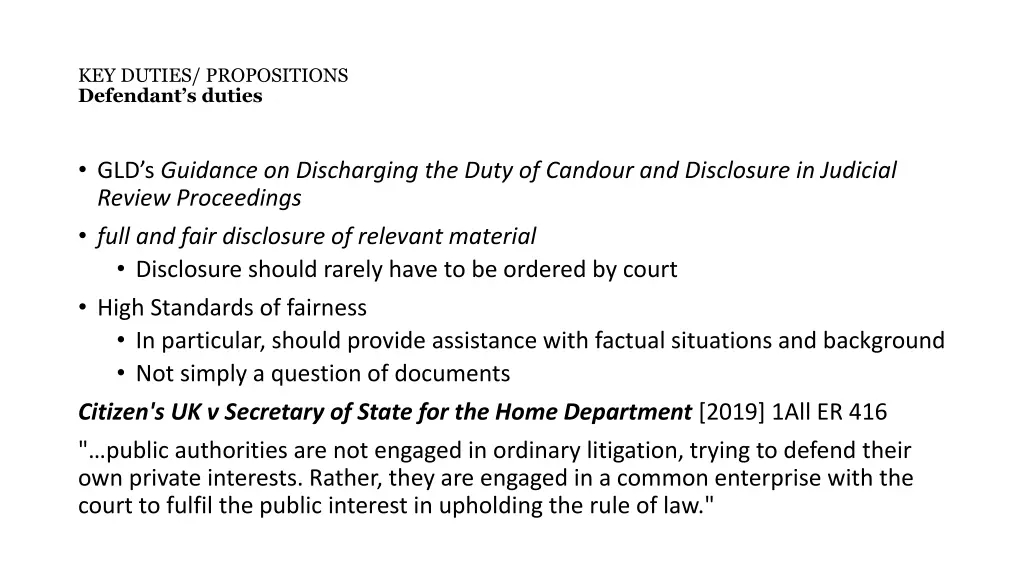 key duties propositions defendant s duties