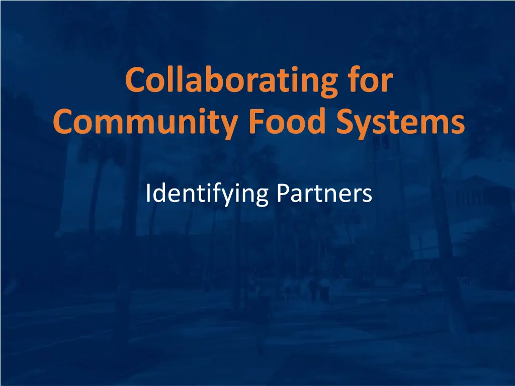 collaborating for community food systems