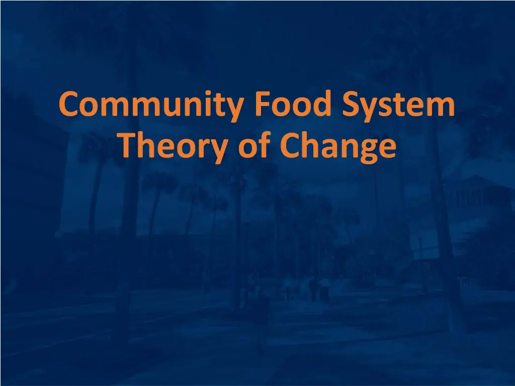 community food system theory of change