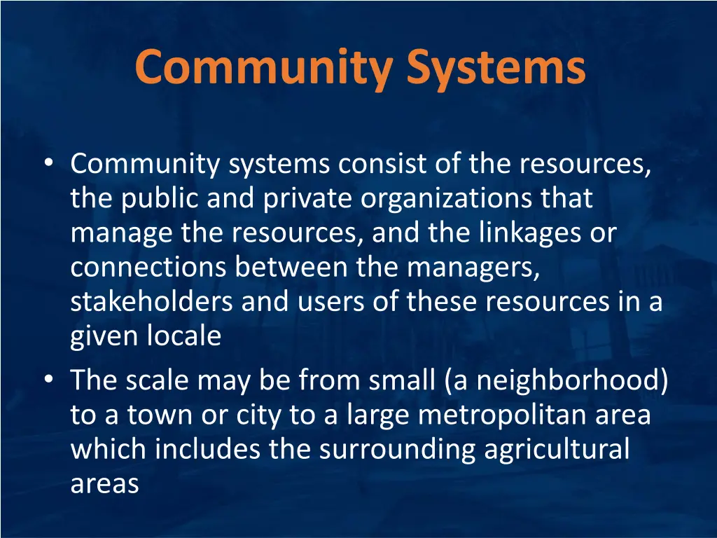 community systems