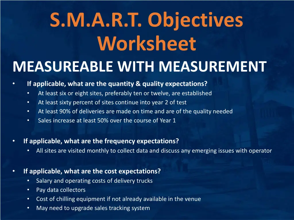 s m a r t objectives worksheet 1