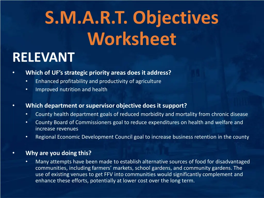 s m a r t objectives worksheet 3