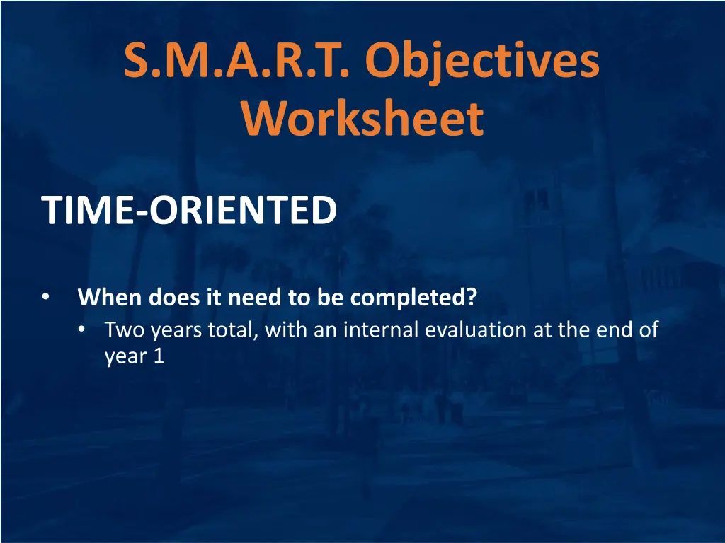 s m a r t objectives worksheet 4