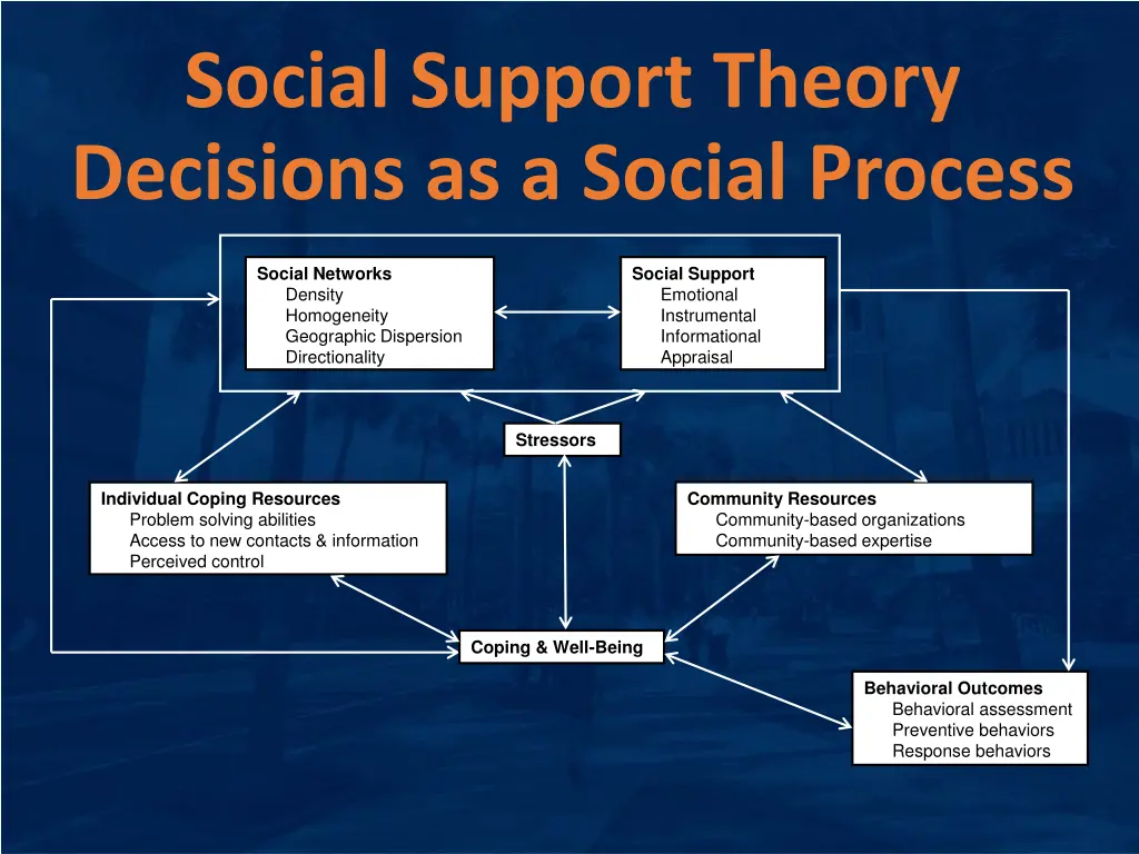 social support theory decisions as a social