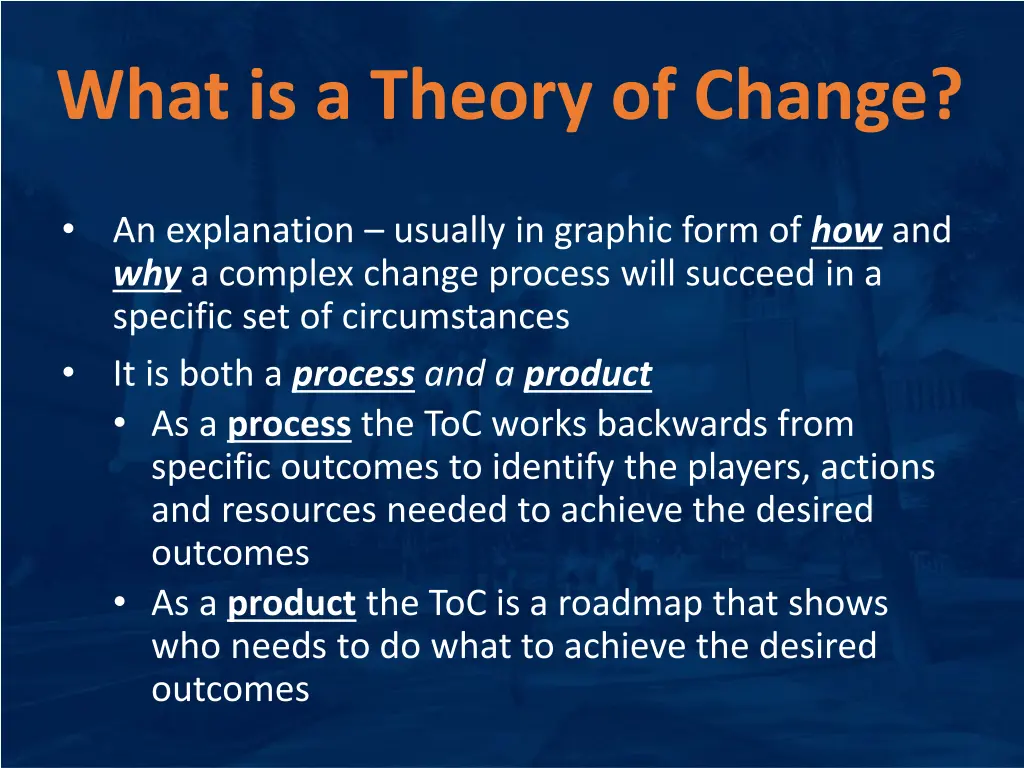 what is a theory of change 1