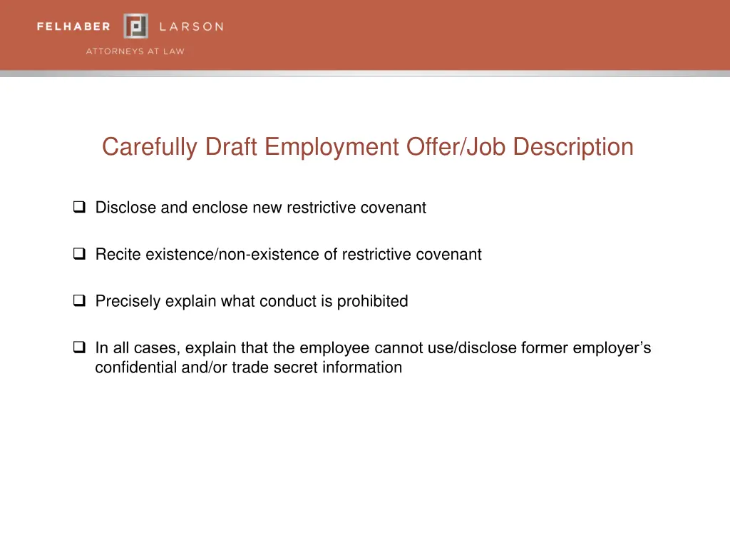 carefully draft employment offer job description