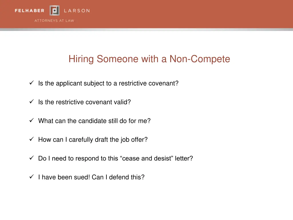 hiring someone with a non compete 1