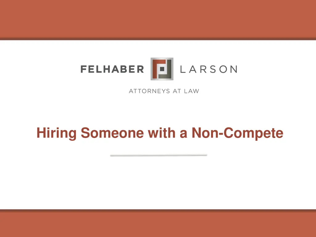 hiring someone with a non compete