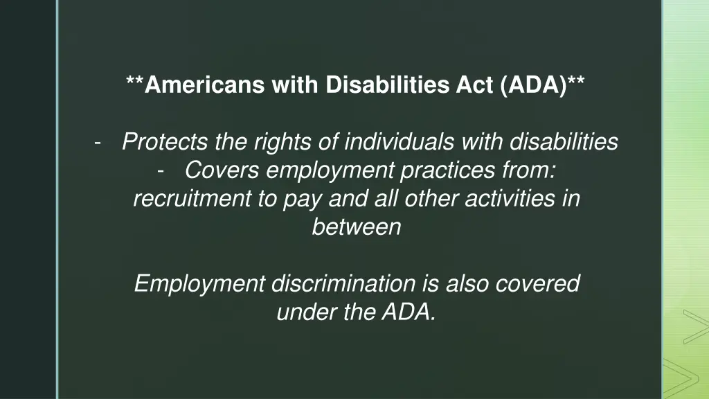 americans with disabilities act ada