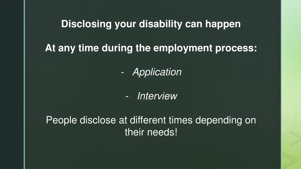 disclosing your disability can happen