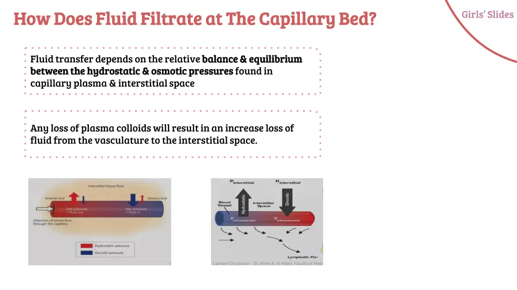 how does fluid filtrate at the capillary