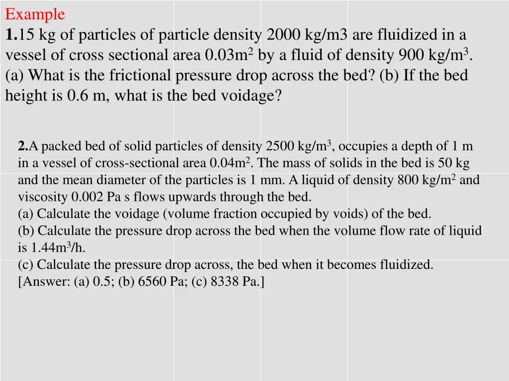 example 1 15 kg of particles of particle density